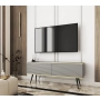 Szafka RTV Szaro - Złota 135 cm Noga Czarna - Złota MDF